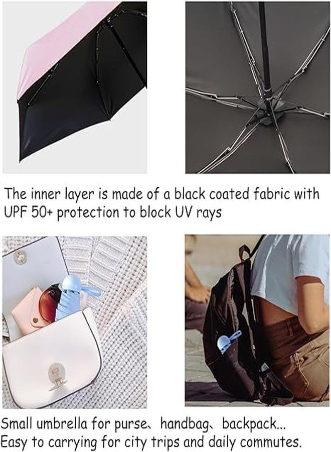 coku 38-inch Portable Mini Umbrella for Women, Men, Kids, Girls, Boys 3 Fold umbrella for Sun Protection & Rain Foldable & Lightweight Manual Open Umbrella for Travel (Random Color) - Image 4